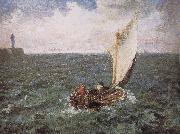 Jean Francois Millet Sailboat oil painting on canvas